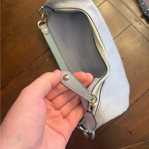 Coach Light Blue/Purple Boho Leather Shoulder Bag - Picture 15 of 16